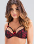 Pour Moi Instinct Padded Half Cup Bra Black/Red