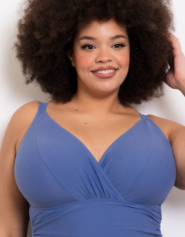 Adella Calypso Plunge Control Swimsuit Mediterranean Blue