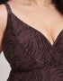 Adella Calypso Plunge Control Swimsuit Mulberry Purple Zebra Print