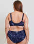 Adella Athena Aura Full Cup Side Support Bra Navy Floral Print