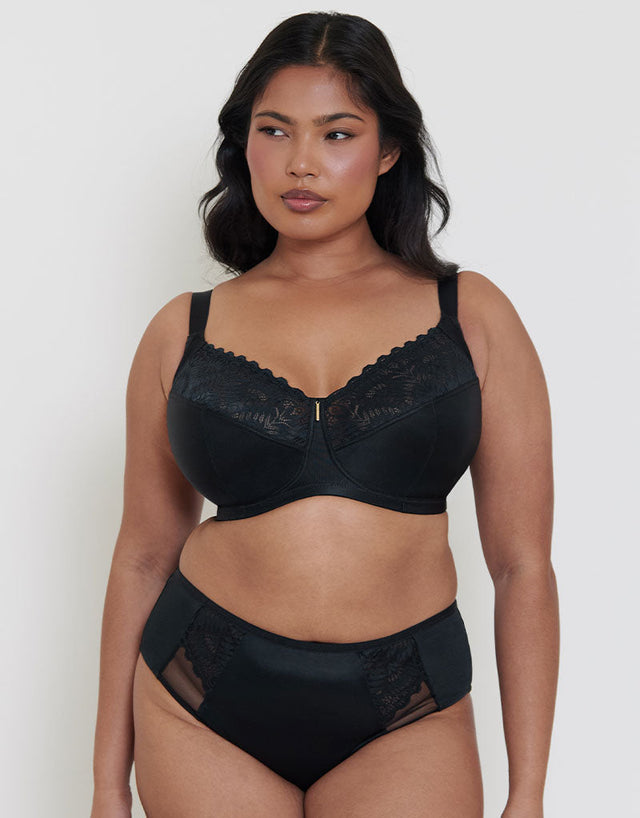 Adella Athena Non-Wired Full Cup Side Support Bra Black