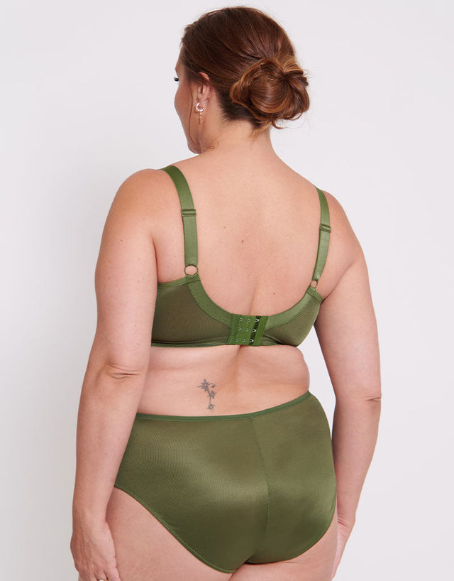 Adella Athena Full Cup Side Support Bra Fern Green
