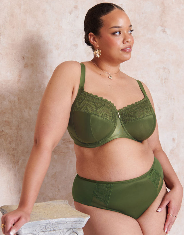 Adella Athena Full Cup Side Support Bra Fern Green