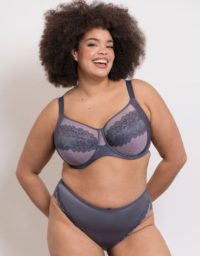 Adella Athena Amore Full Cup Side Support Bra Slate/Mauve