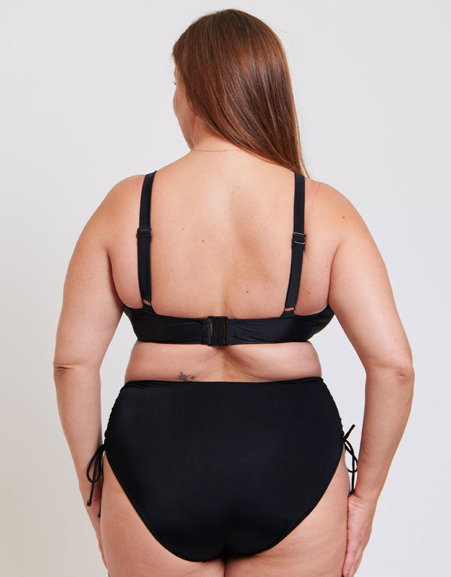 Adella Calypso Plunge Bikini Top Black