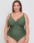 Adella Calypso Plunge Control Swimsuit Dusky Green