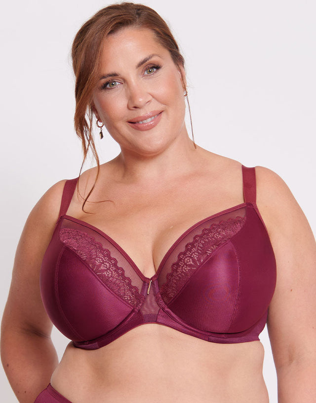 Adella Hera Full Plunge Bra Oxblood