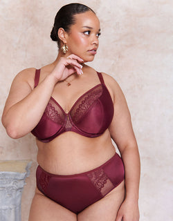 Adella Hera Full Plunge Bra Oxblood