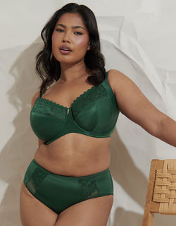 Adella Athena Full Cup Side Support Bra Emerald