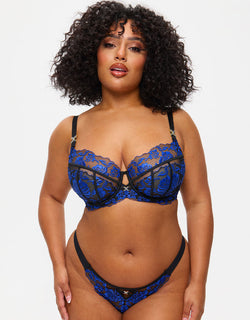 Ann Summers Endless Attraction Balcony Bra Black/Blue