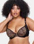 Ann Summers Feline Fantasy Padded Plunge Bra Black Multi