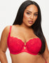 Ann Summers Honoured Padded Balcony Bra Red