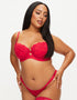 Ann Summers Honoured Padded Balcony Bra Red