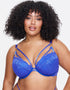 Ann Summers Lovers Lace Padded Plunge Bra Cobalt Blue