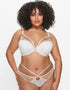 Ann Summers Lovers Lace Padded Plunge Bra White