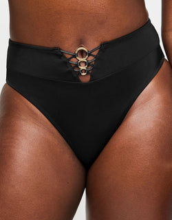 Ann Summers Miami Dreams High Waist Bikini Brief Black