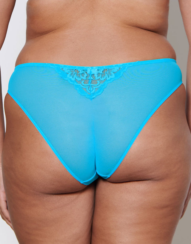 Ann Summers Sexy Lace Brazilian Brief Bright Blue