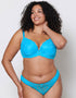 Ann Summers Sexy Lace Padded Plunge Bra Bright Blue