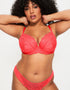 Ann Summers Sexy Lace Padded Plunge Bra Coral