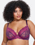 Ann Summers Sexy Lace Plunge Bra Dark Purple