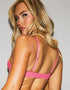 Ann Summers Sexy Lace Padded Plunge Bra Pink Yellow Ombre
