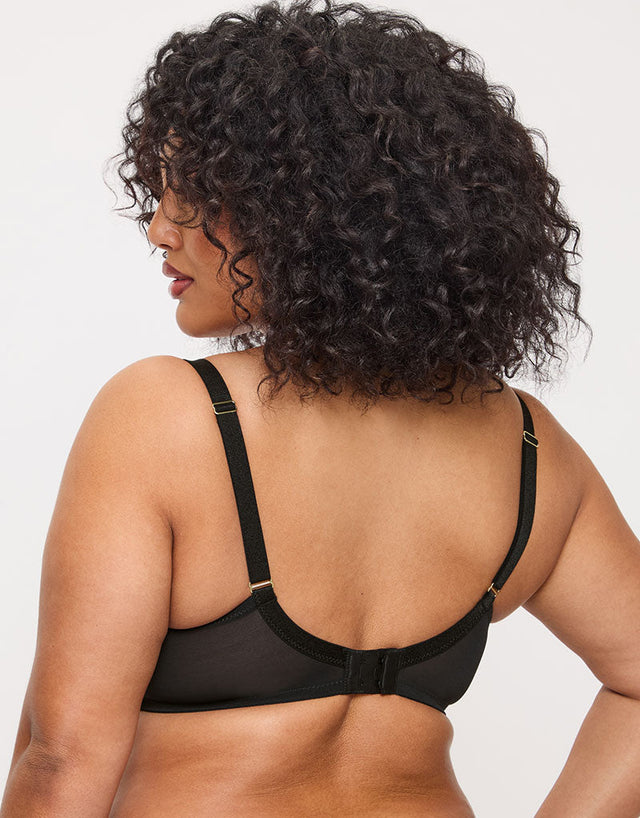 Ann Summers Sexy Lace Padded Balcony Bra Black