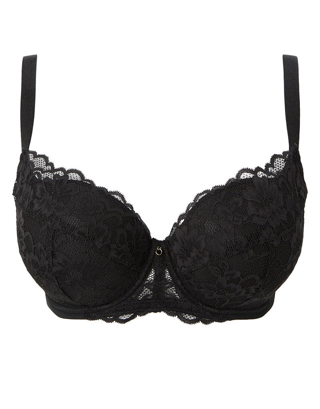 Ann Summers Sexy Lace Padded Balcony Bra Black