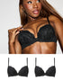 Ann Summers Sexy Lace Padded Plunge Bra 2 Pack Black
