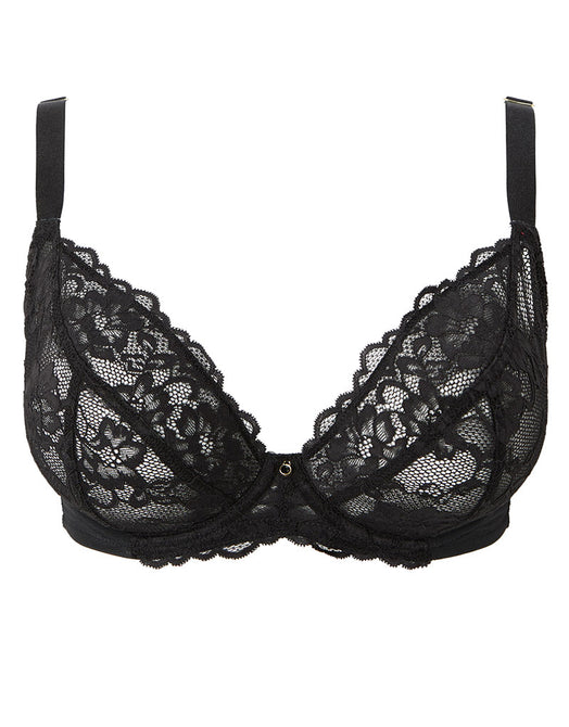 Ann Summers Sexy Lace Plunge Bra Black