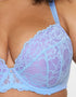 Ann Summers Sexy Lace Padded Plunge Bra Light Blue/Lilac