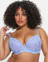 Ann Summers Sexy Lace Padded Plunge Bra Light Blue/Lilac