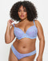 Ann Summers Sexy Lace Padded Plunge Bra Light Blue/Lilac