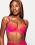 Ann Summers Sexy Lace Padded Plunge Bra Coral Ombre