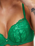 Ann Summers Sexy Lace Padded Plunge Bra Dark Green