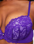 Ann Summers Sexy Lace Padded Plunge Bra Dark Purple