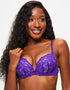 Ann Summers Sexy Lace Padded Plunge Bra Dark Purple