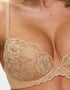 Ann Summers Sexy Lace Padded Plunge Bra Latte