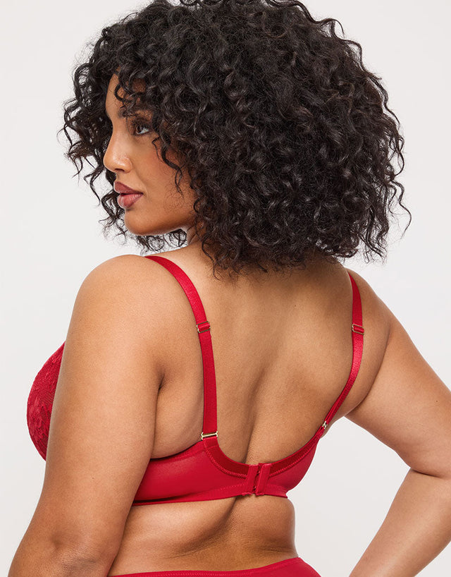 Ann Summers Sexy Lace Plunge Bra Red Ann Summers Sexy Lace Plunge Bra Red
