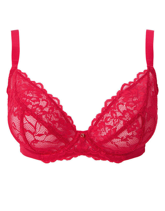 Ann Summers Sexy Lace Plunge Bra Red