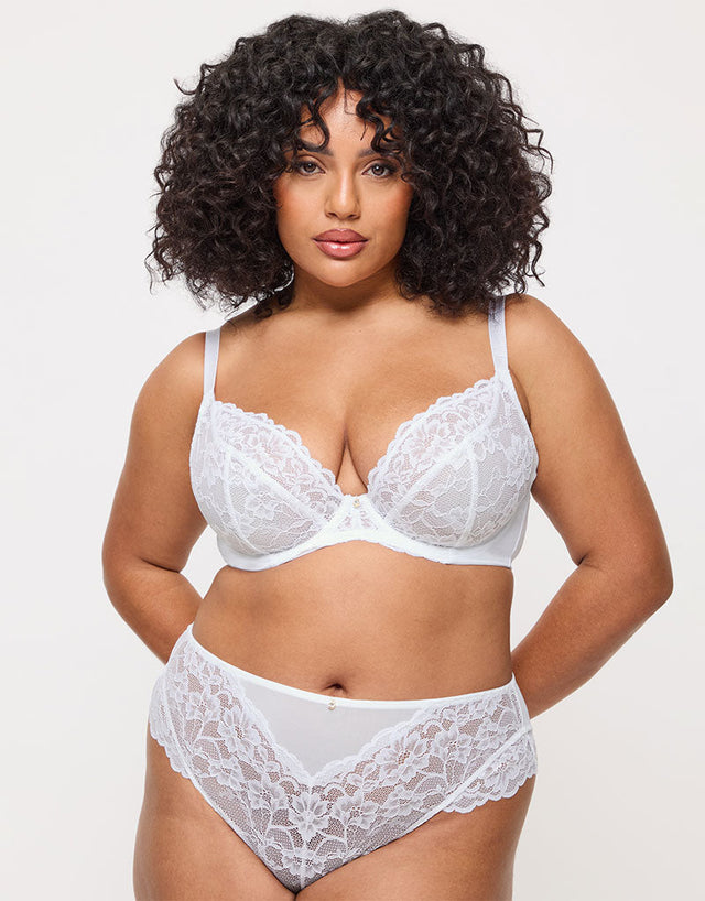 Ann Summers Sexy Lace Plunge Bra White