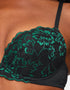 Ann Summers Sexy Lace Padded Plunge Bra Black/Green