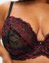 Ann Summers Sexy Lace Planet Plunge Bra Black/Red