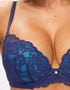 Ann Summers Sexy Lace Padded Plunge Bra Dark Blue