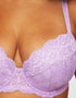 Ann Summers Sexy Lace Planet Padded Plunge Bra Lilac