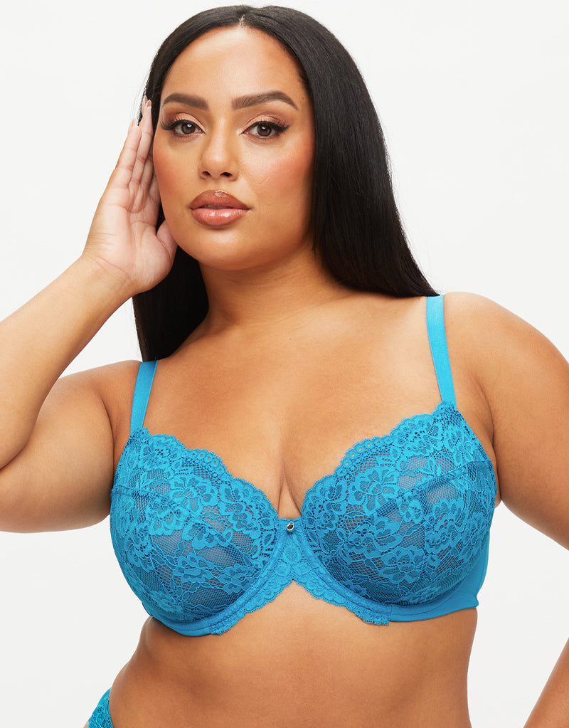Ann Summers Sexy Lace Planet Plunge Bra Teal Navy – Brastop US