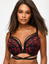 Ann Summers Yours Truly Padded Plunge Bra Black/Red