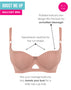 Features & Benefits of the Boost Me Up padded balcony bra in Latte