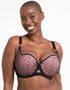 Curvy Kate Boost Heartbreaker Padded Balcony Bra Black/Pink