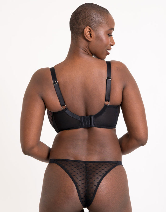 Curvy Kate Boost Heartbreaker Padded Balcony Bra Black/Pink