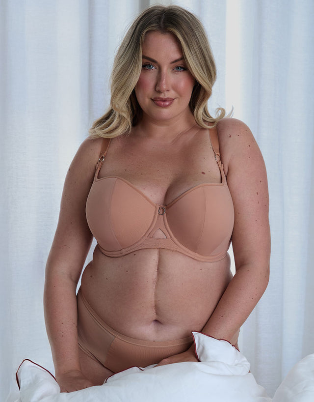 Curvy Kate Boost Me Up Padded Balcony Bra Latte